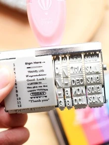 1入組不銹鋼滾輪郵票 - 粉色 - 查看 3