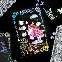 CANDY POETRY 10入組復古圖案材料紙 - 紫色 - 查看 8