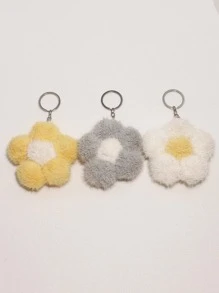 3 chiếc móc khóa hoa quyến rũ - Nhiều màu - Xem 3