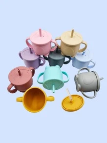 1pc Solid Color Silicone Cup