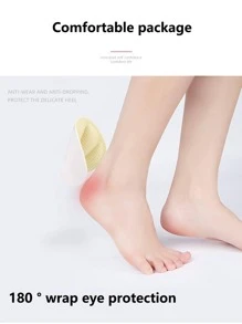 2入組/10入組腳跟墊插入物緩解足部疼痛，防滑鞋墊，後跟防滑鞋墊，後跟襯墊具有強力粘合力，男士女士足部護理 - 杏色 - 查看 6