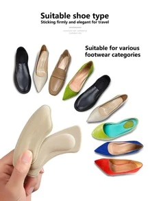 2入組/10入組腳跟墊插入物緩解足部疼痛，防滑鞋墊，後跟防滑鞋墊，後跟襯墊具有強力粘合力，男士女士足部護理 - 杏色 - 查看 7