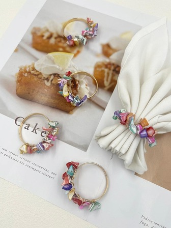 1入組貝殼裝飾餐巾環