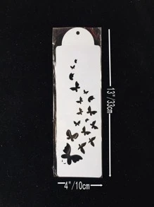 1片33公分白色塑料蝴蝶裝飾畫模板 - 白色 - 查看 2