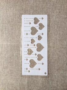 1入組愛心設計繪圖範本 - 白色 - 查看 1