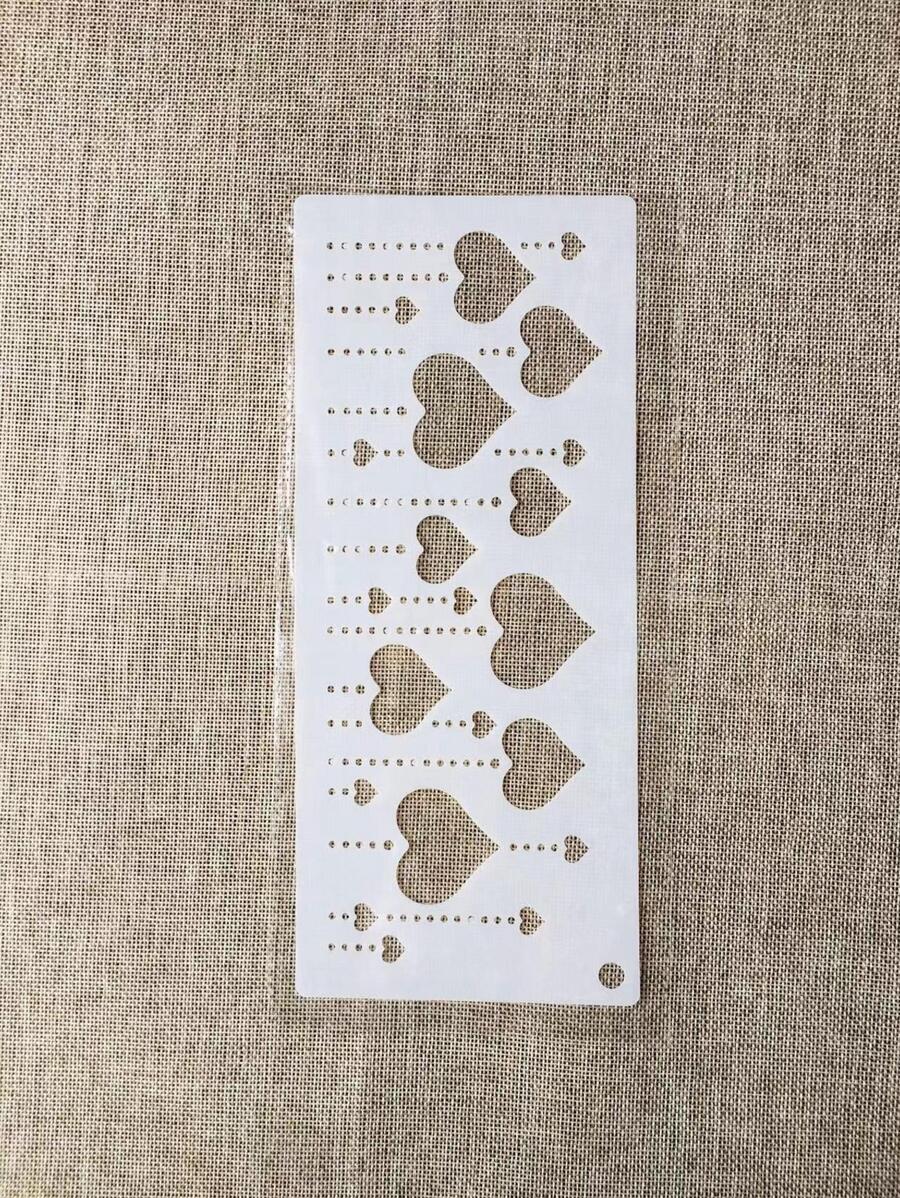 1入組愛心設計繪圖範本 - 白色 - 查看 1