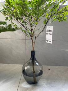 1 pièce Vase en verre noir, vase en cloche de style japonais pour la décoration de la maison, petit vase à fleurs pour les plantes hydroponiques, grand vase à fleurs, convient pour la décoration de la maison, la décoration de la chambre, la décoration de la table à manger, vase en verre.