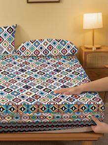 1 件波西米亚风格亲肤透气拉绒床罩（不含枕套） - 彩色 - 查看 3