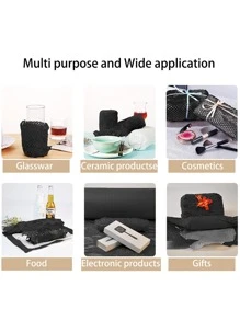 30cmx3m 1 cuộn Đen Giấy đóng gói Tổ ong Đệm Cuộn Cái đệm Dây Quấn Cuộn Thân thiện Di chuyển Màu xanh lá Bọc - màu đen - Xem 6