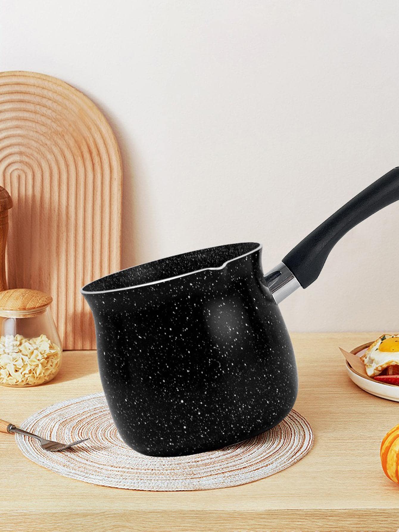 1入組鋁合金咖啡壺 - 黑色 - 查看 1