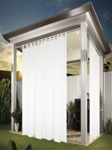 BONZER 素色戶外防水戶外裝飾窗簾 - 白色 - 查看 1