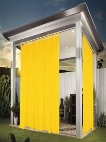 BONZER Solid Outdoor Waterproof Curtain - Yellow - View 1