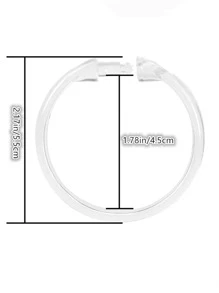 1入組塑膠浴簾掛鉤 - 無色 - 查看 2