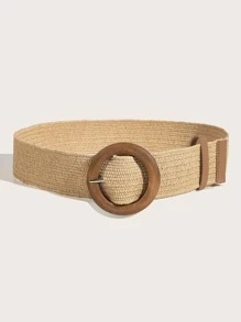 Đai rơm khóa tròn - Màu Khaki - Xem 2