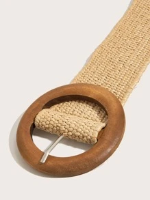 Đai rơm khóa tròn - Màu Khaki - Xem 3