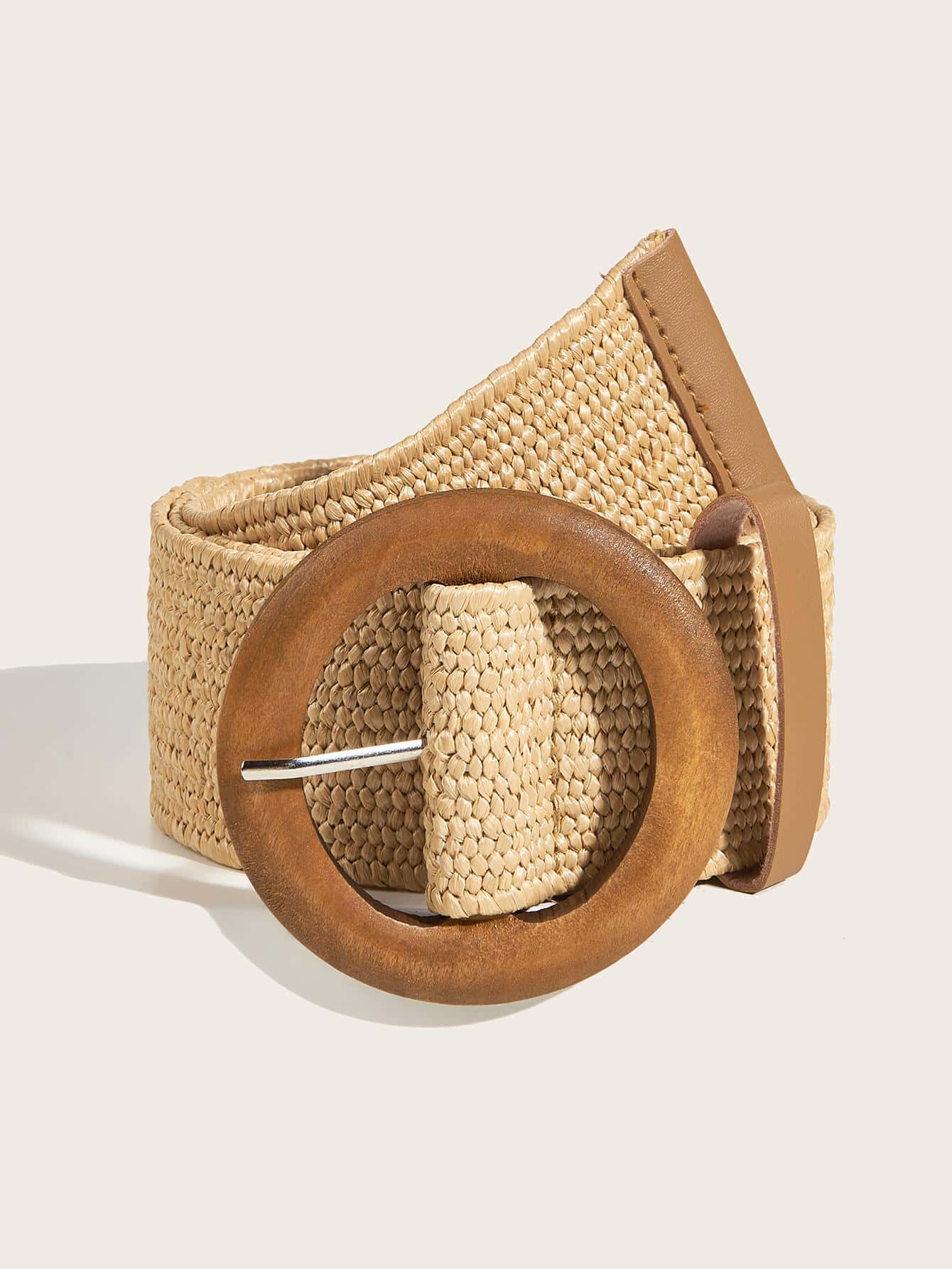 Đai rơm khóa tròn - Màu Khaki - Xem 1