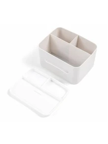 1pc Multifunction Tissue Storage Box - White - View 3