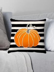 4入組南瓜圖案靠墊套不附帶墊芯 - 米色 - 查看 4