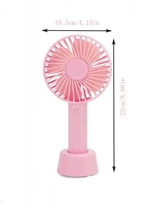 1 pieza Abanico liso eléctrico de mano - Rosa - Ver 2