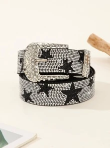水钻装饰腰带万圣节秋季，秋季，万圣节 - 黑色 - 查看 1