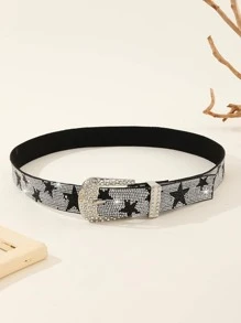 水钻装饰腰带万圣节秋季，秋季，万圣节 - 黑色 - 查看 3