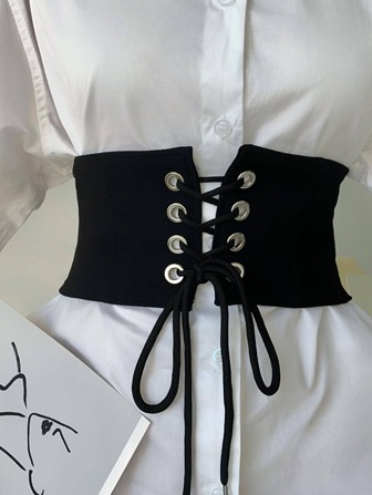 街头系带前腰带紧身胸衣夏季、学校万圣节服装