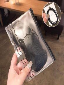100入組素色休閒髮帶適合日常生活 - 黑色 - 查看 1