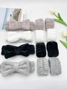 12pcs Bow Decor Bath Headband - Multicolor - View 2