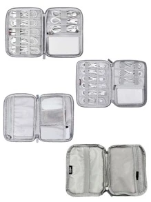 1入組便攜數據綫收納袋 - 灰色 - 查看 3