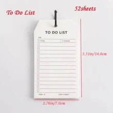 1pc White Daily Schedule Memo Pad, Portable Creative Planner For Household - White - View 5