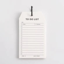 1pc White Daily Schedule Memo Pad, Portable Creative Planner For Household - White - View 1