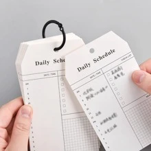 1pc White Daily Schedule Memo Pad, Portable Creative Planner For Household - White - View 4