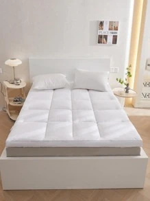 1 tấm chắc chắn đơn giản được trang bị tấm, tấm trang bị chần bông màu trắng cho phòng ngủ - trắng - Xem 1