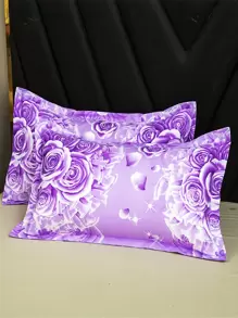1pc Solid Pillowcase Without Filler, Polyester Thick Soft Bedding Pillowcase For Household