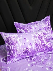 1pc Solid Pillowcase Without Filler, Polyester Thick Soft Bedding Pillowcase For Household