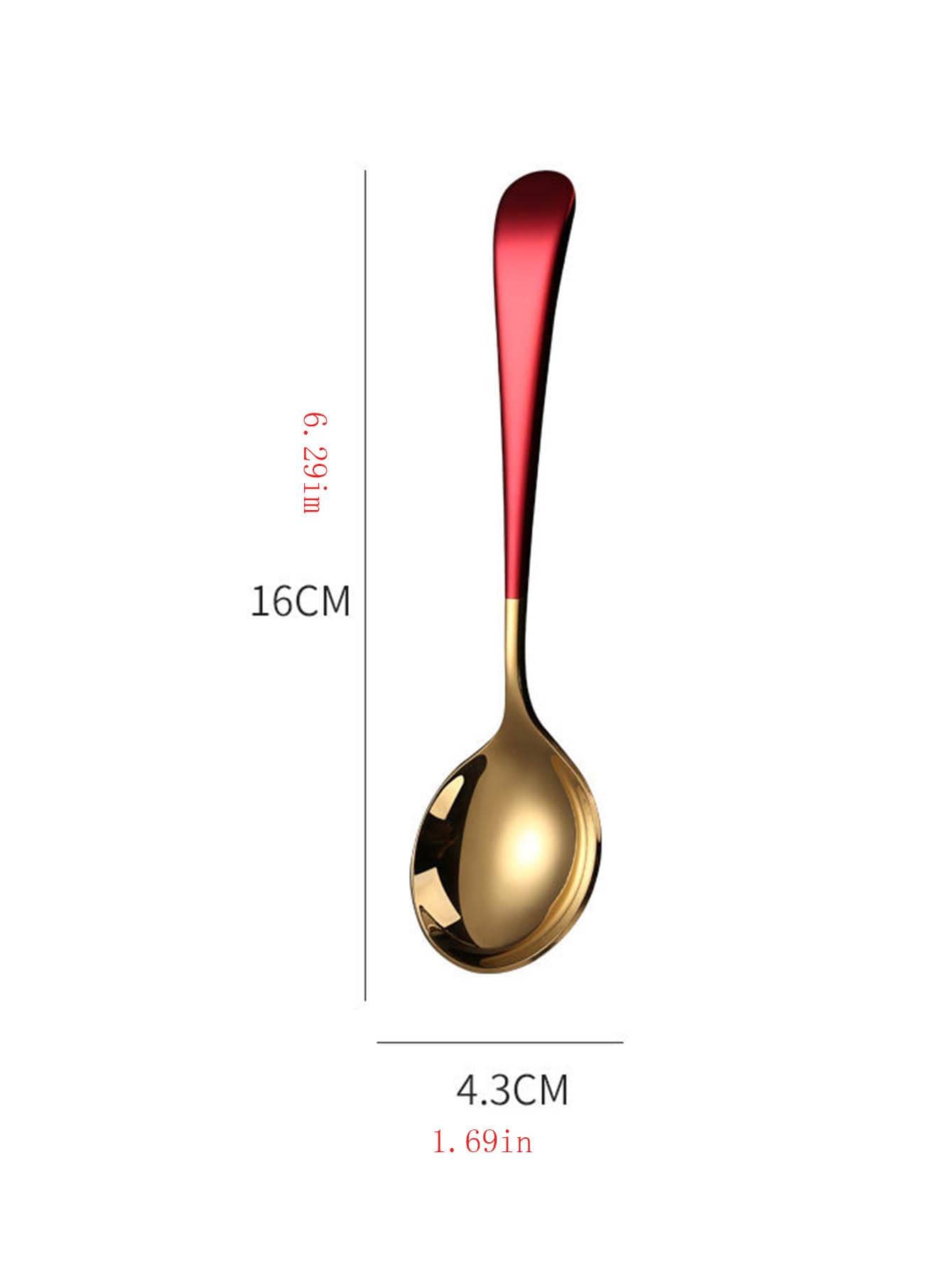 1 Muỗng Inox Có Bộ Đồ Ăn Di Động Màu Sắc Ngẫu Nhiên Cho Hộ Gia Đình - Nhiều màu - Xem 10