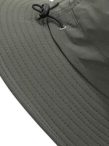 1 件男士抽绳装饰休闲防晒渔夫帽，适合户外男士太阳帽夏季帽子，适合夏季户外活动，如徒步旅行和钓鱼