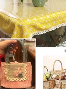 1roll Hollow Out DIY Webbing Lace, White Knitted Clothes Trim For Sewing - White - View 3