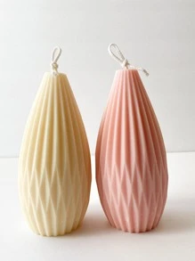 2 Chiếc Khuôn Nến Hình Học Hình Quả Lê Nến Thơm Khuôn Silicon DIY Họa Tiết Origami Chai Trang Trí Nhà Cửa Làm Nến Sọc Hình Nón Hương Thơm Khuôn Thạch Cao - Nhiều màu - Xem 4