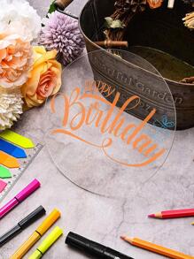 5pcs/set DIY Round Blank Place Card, Clear Acrylic Table Seating Card, For Party - Clear - View 8