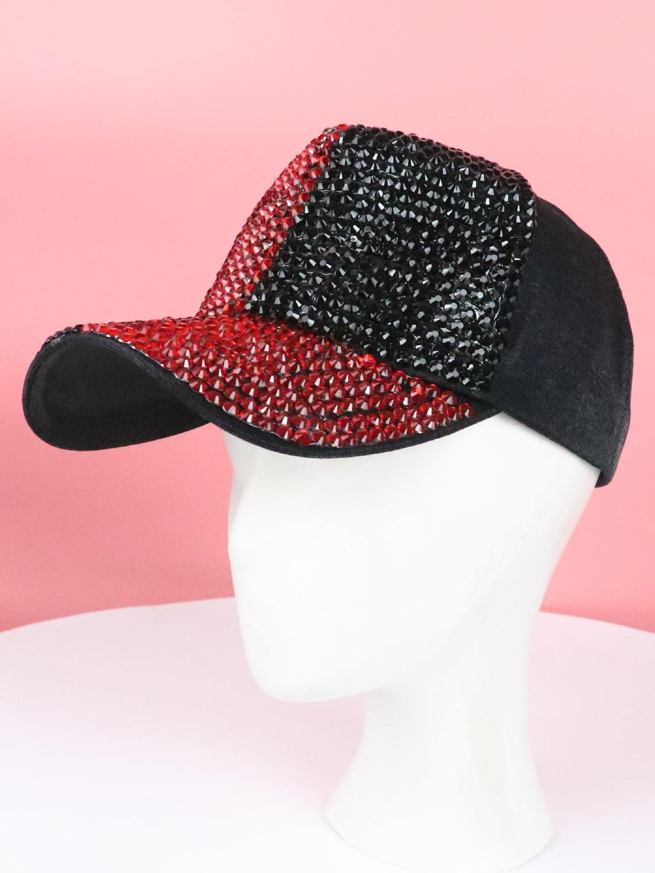 Rhinestone Decor Baseball Cap - Black - View 1