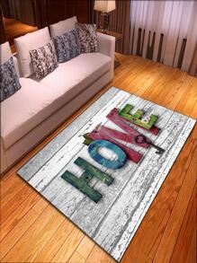 1 pieza con estampado de letra antideslizante moderno poliéster piso para viviendo dormitorio - Multicolor - Ver 9