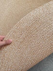 1pc Hand-Woven Solid Color Round Washable Modern Carpet, Suitable For Living Room, Bedroom, Vanity Chair And Dressing Table Decor, Thick Non-Slip Elegant Style Carpet, Machine Washable, Soft And Comfortable - Multicolor - View 6