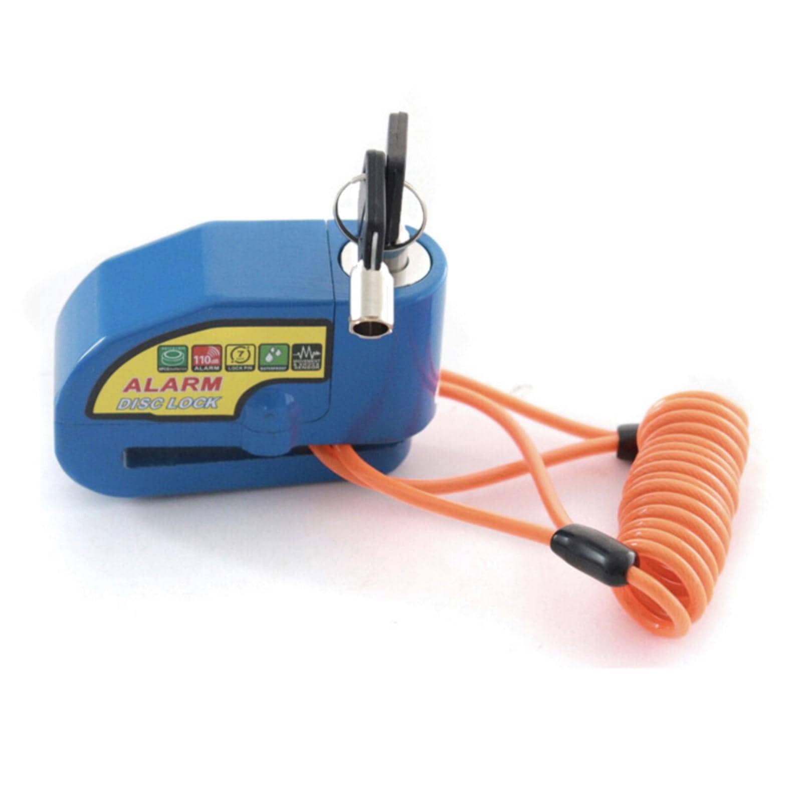 Bloqueo De Freno De Disco Alarma Impermeable Moto Y Bici - Azul - Ver 1