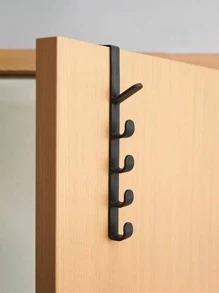 1pc Solid Color Wall Hook - Black - View 1