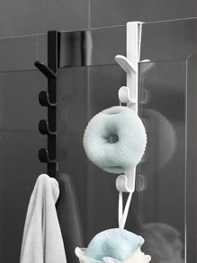 1pc Solid Color Wall Hook - Black - View 3