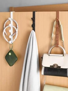 1pc Solid Color Wall Hook - Black - View 5
