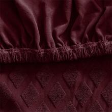 1 Bộ Bọc Ghế Co Giãn Chắc Chắn, Bọc Ghế Polyester Màu Burgundy Cho Ghế Văn Phòng - Màu Đỏ Sâu - Xem 3