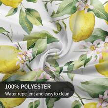 檸檬印花桌布圓形滌綸桌布適用於餐桌 - 彩色 - 查看 5