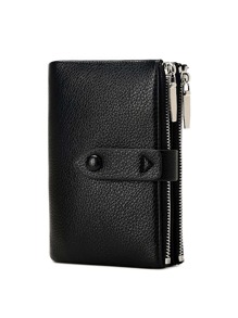 Pequena carteira de PU macia para senhoras, carteira fina com duas dobras, porta-cartões de crédito, dinheiro portátil, trabalhadores de colarinho branco, para homens, faculdade, trabalho, negócios, deslocamento, escritório, para aniversário, para casal, para presente de aniversário, no dia dos namorados, presente, presentes, para professores, para mulheres, carteira, bolsa, carteira, pequena carteira